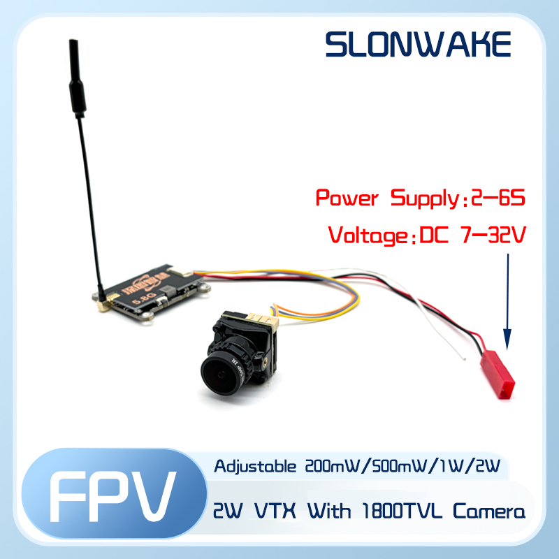 SLONWAKE 5.8G 56CH 2W verici V - Fpv Drone Camera incelemesi ve fiyatı