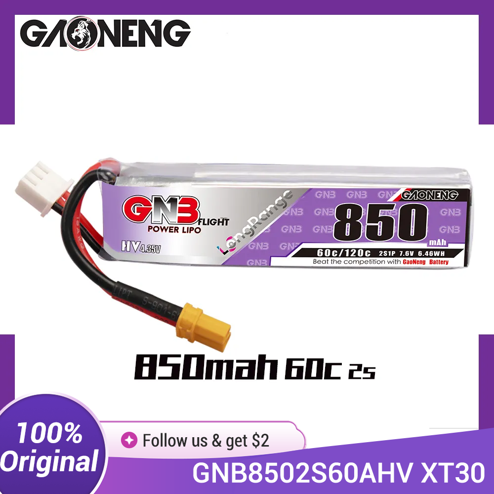 GAONENG GNB LiPo Pil 850mAh 2S - Drone Rc Race incelemesi ve fiyatı
